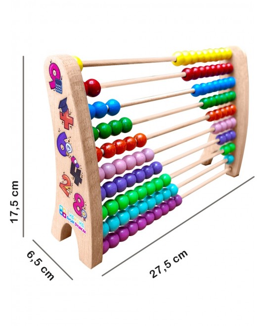 Hamaha Eğitici Ahşap Oyuncak Büyük Ahşap Abaküs