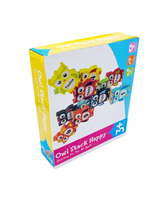 Hamaha Wooden Toys Ahşap Eğitici Geliştirici Baykuş Denge Oyunu Owl Stack Happy Balans Game