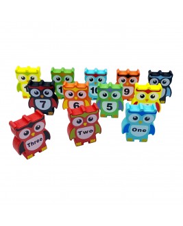 Hamaha Wooden Toys Ahşap Eğitici Geliştirici Baykuş Denge Oyunu Owl Stack Happy Balans Game