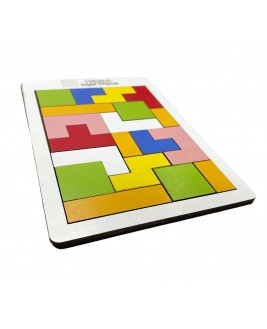Hamaha Eğitici Ahşap Oyuncak 19 Parça Blok Tetris Zeka Oyunu