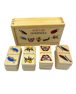 Hamaha Educational Wooden Toy 28 Pieces Nature Domino Game