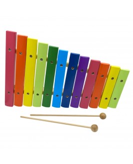  Hamaha Educational Wooden Toy 12 Note Rainbow Wooden Xylophone Musical Instrument