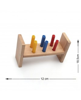 Hamaha Eğitici Ahşap Oyuncak 6'lı Tak - Çak Montessori Oyunu