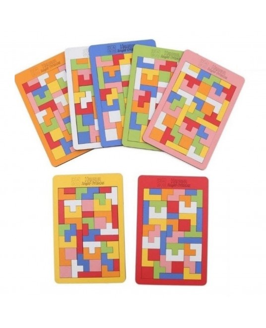 Hamaha Eğitici Ahşap Oyuncak Tetris Blokları