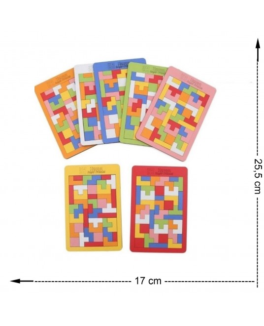 Hamaha Eğitici Ahşap Oyuncak Tetris Blokları
