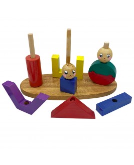 Hamaha Educational Wooden Toy Night and Day Intelligence Game