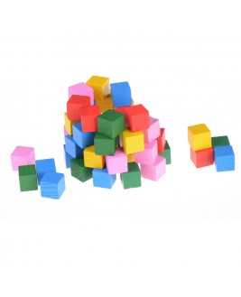 Hamaha Educational Wooden Toy Fun Colorful Wooden Cube (25 Pieces)