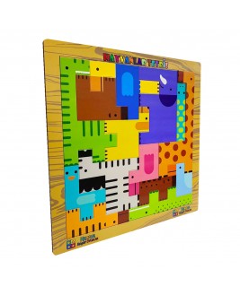 Hamaha Educational Wooden Toy Animals Animals Puzzle Puzzle Bultak Tetris